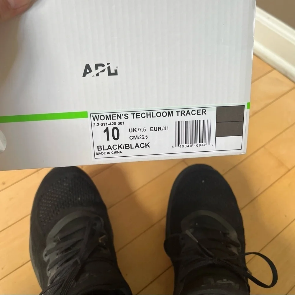 APL Techloom Tracer Running Shoes Womens Size 10 Black Athletic Sneakers